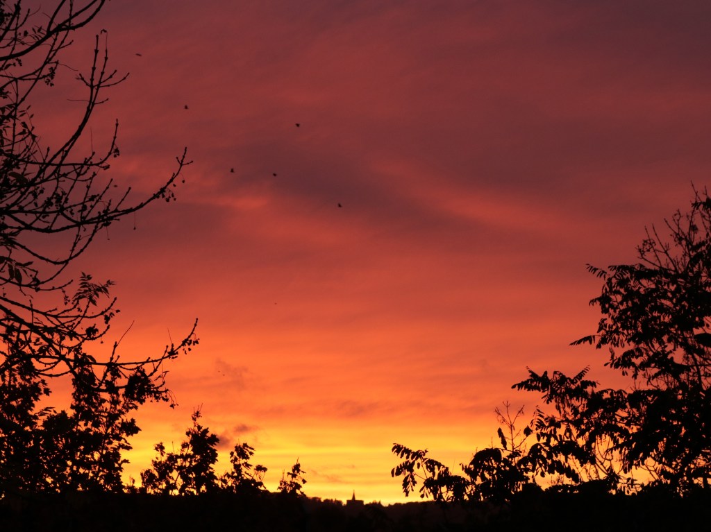 Der Sonnenuntergang in Kassel
